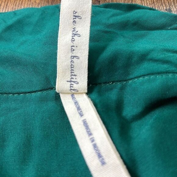 Maeve Anthropologie green faux wrap dress XS - Picture 7 of 10